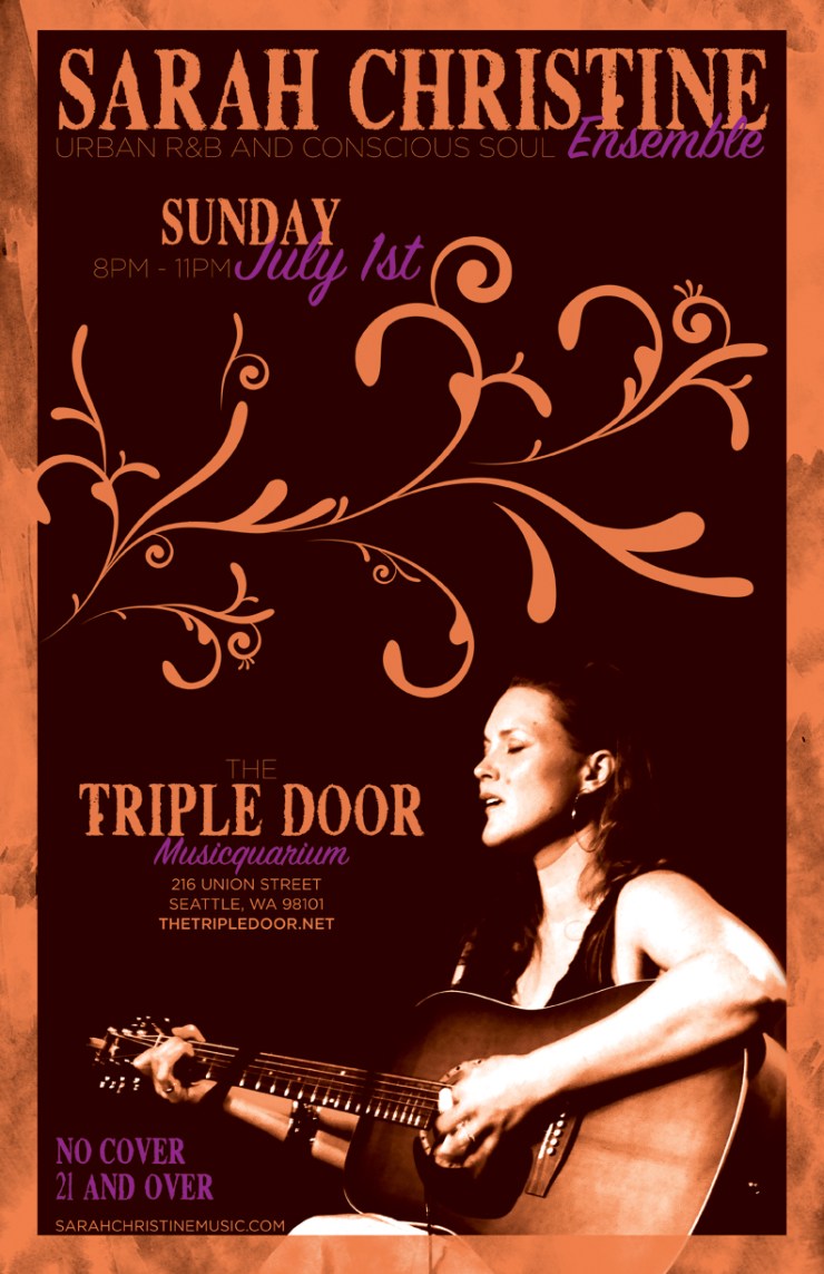 Sarah Christine Ensemble at The Triple Door Musicquarium ~ Sunday July 1st